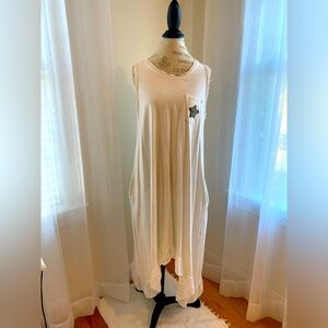 Cotton midi dress with pockets